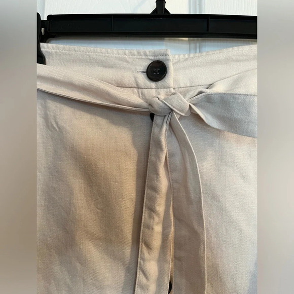 ☀️Banana Republic women skirt M skirt off-white cream buttons pockets lin… - Picture 4 of 9